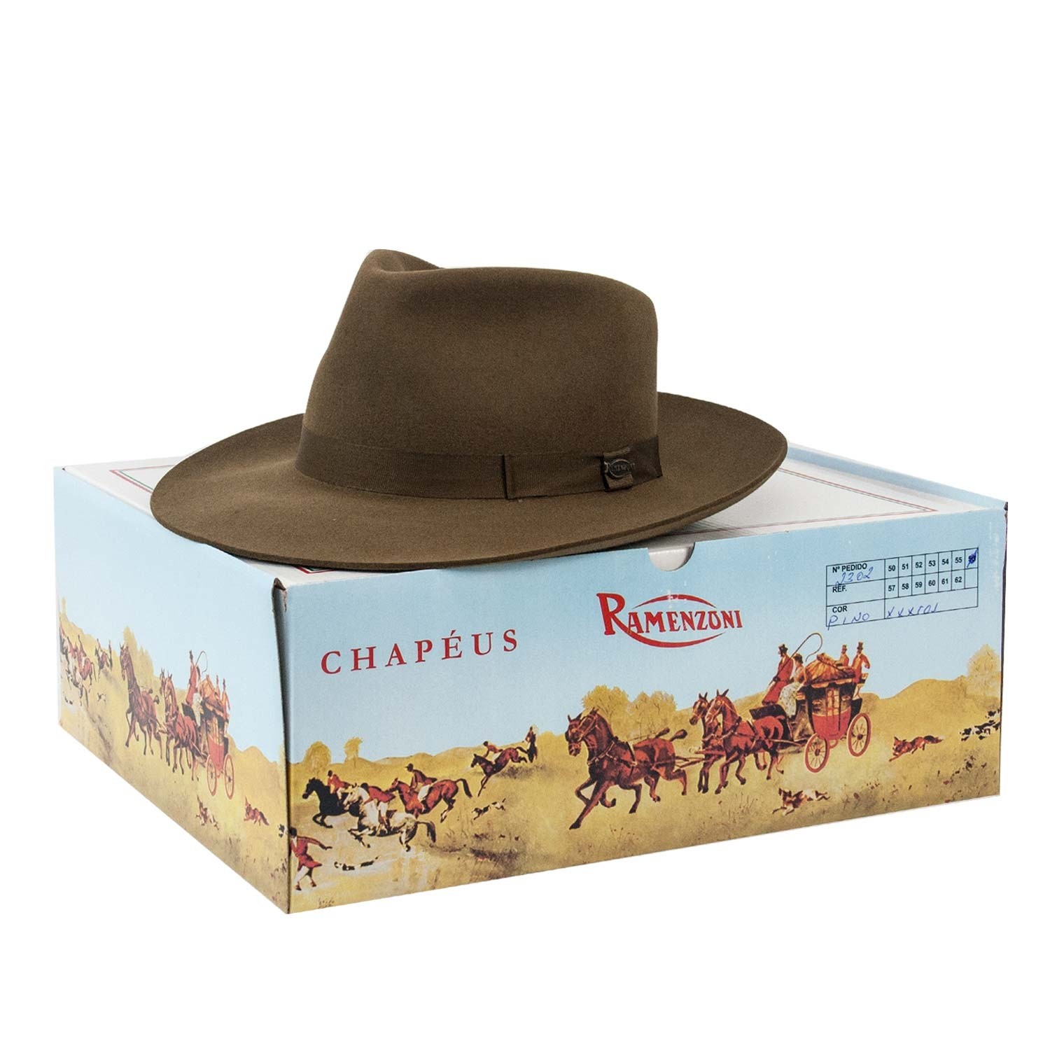 Chapéu Ramenzoni Pêlo de Lebre Cury Marrom XXX