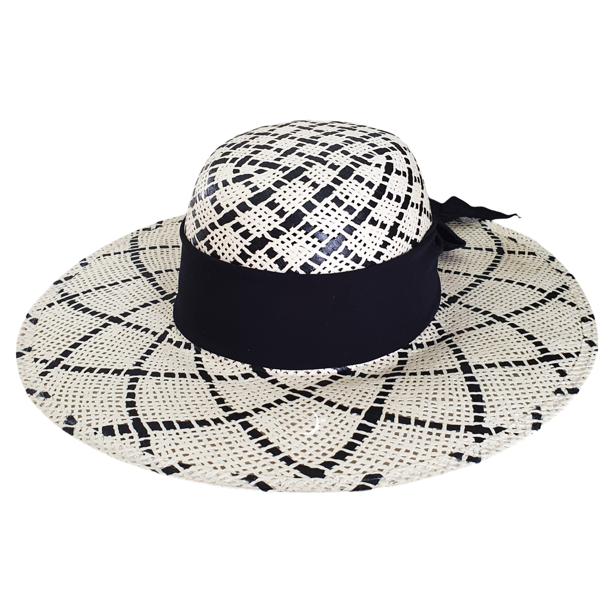 Comprar Online | Chapéu Capri Algas Branco e Preto com Proteção
