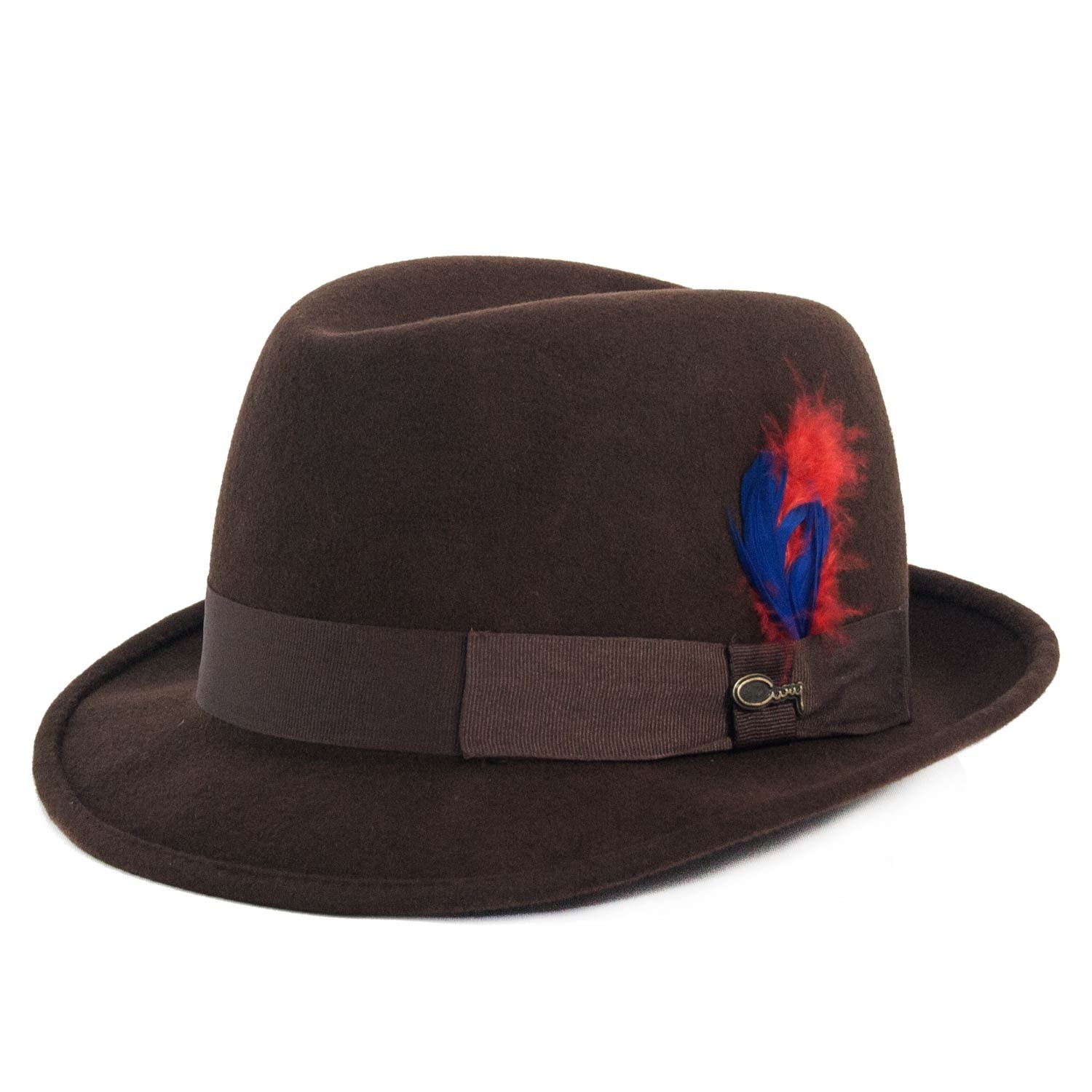Chapéu Cury Masculino Homburg Marrom