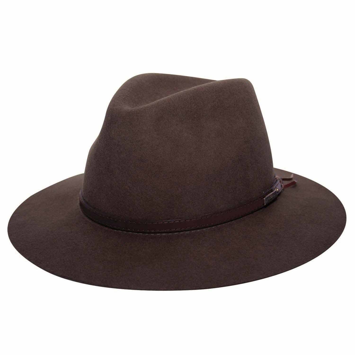Chapéu fedora marrom clearance