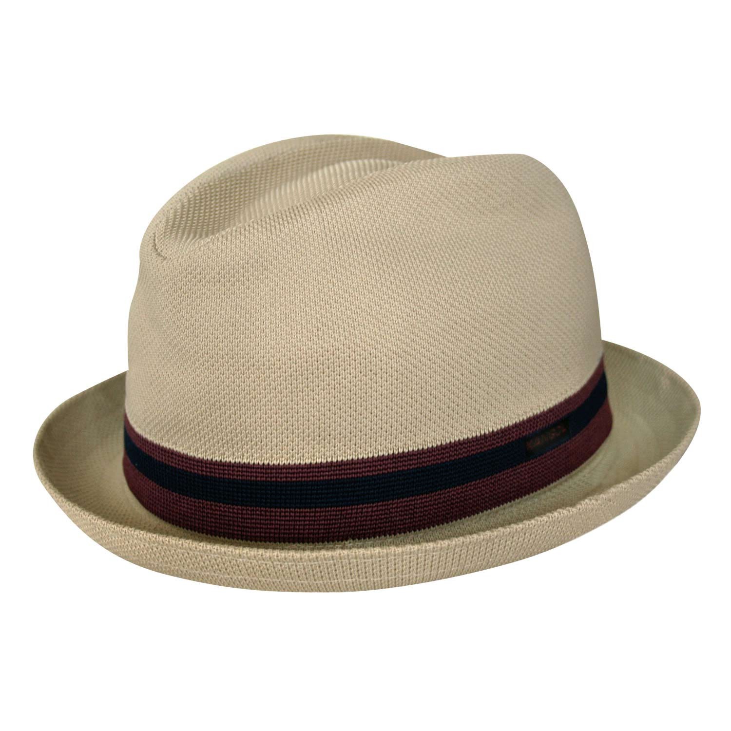 Chapéu Pork Pie Kangol Stripe Player Bege