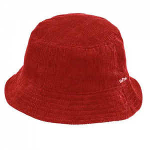 Chapéu Bucket Tecido Veludo Vermelho San Doná