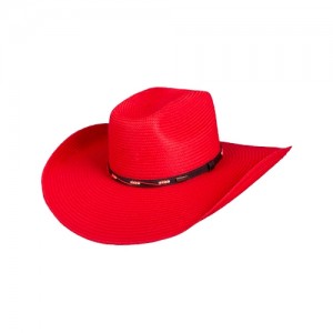 Chapéu Colors Cavaleiro II Fibra Natural Vermelho com Proteção UV Sibu Company